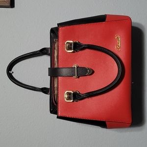 Bestov red and black purse